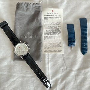 Michele CSX Watch Silver with White Face